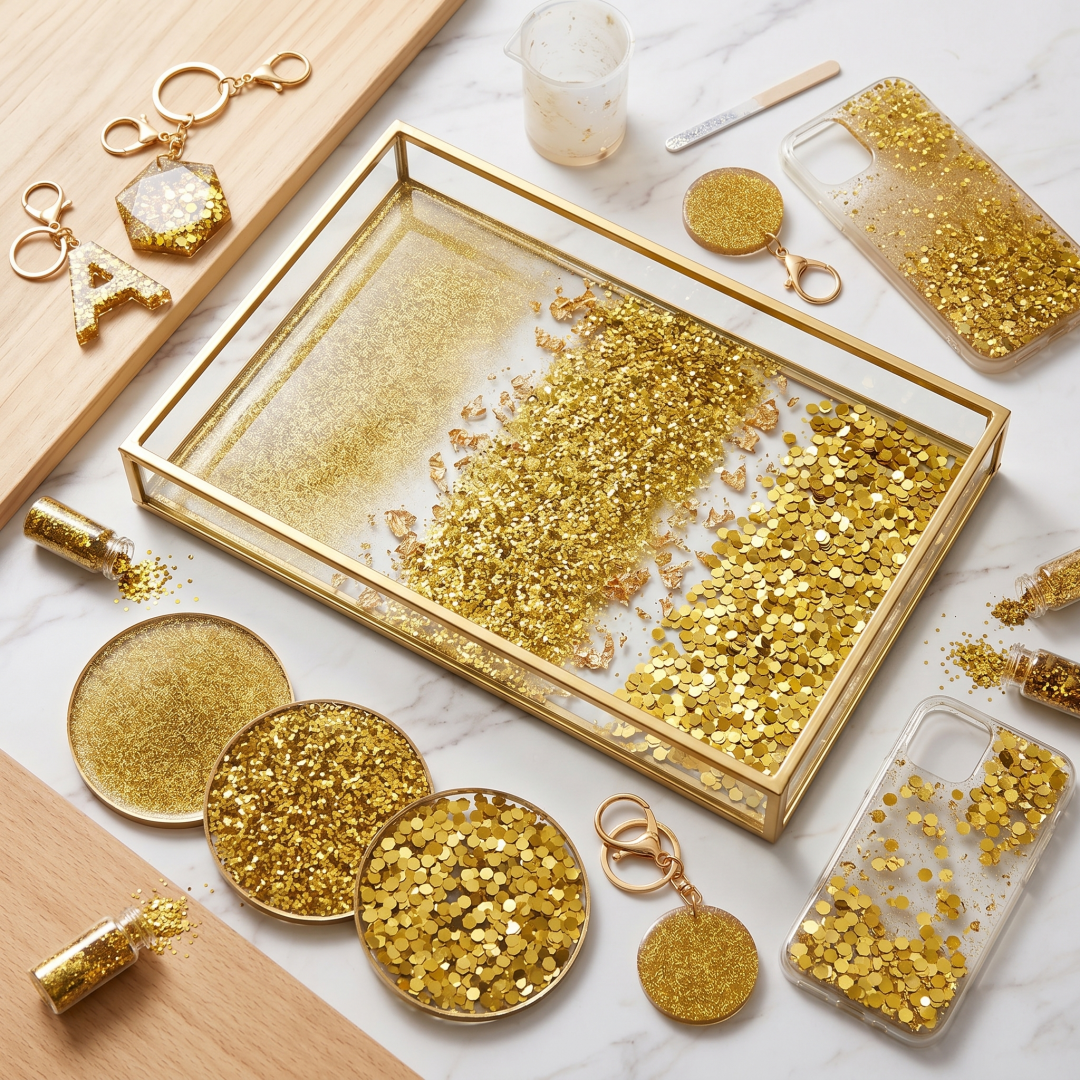 Large Particle Glitter for Resin Jewelry Making | Wholesale Craft Glitter Supplier
