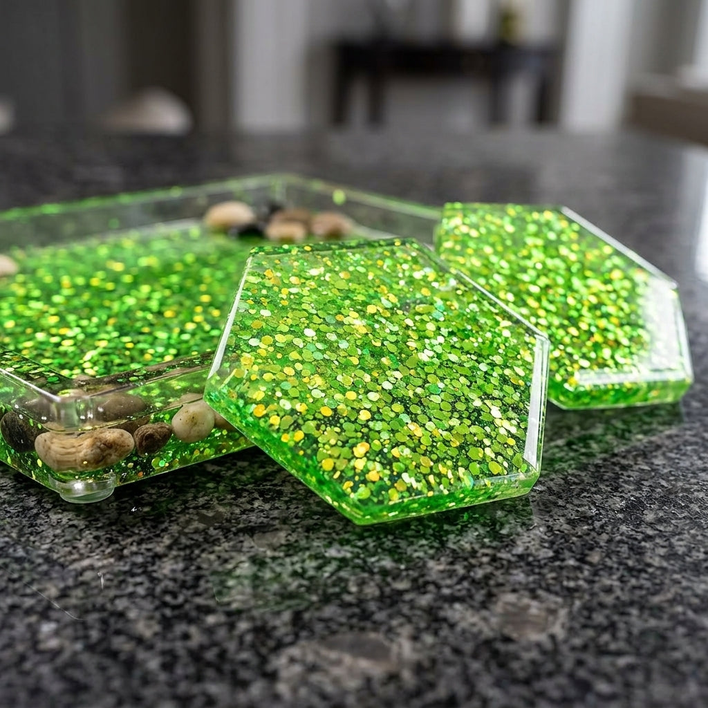 Iridescent Glitter Flakes for Resin Keychains and Custom Color Mix
