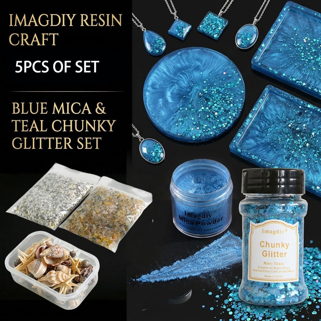 DIY Resin Craft Starter Kit Glitter Powder Mica Powder Supplies for Artists and Hobby Shops