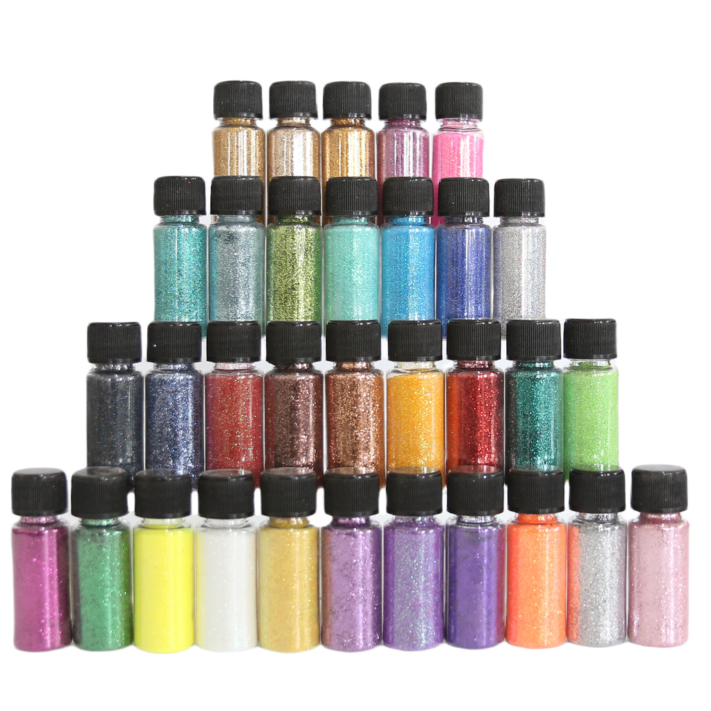 32pcs Fine Glitter Powder for Epoxy Resin Crafts | Factory Direct Supply