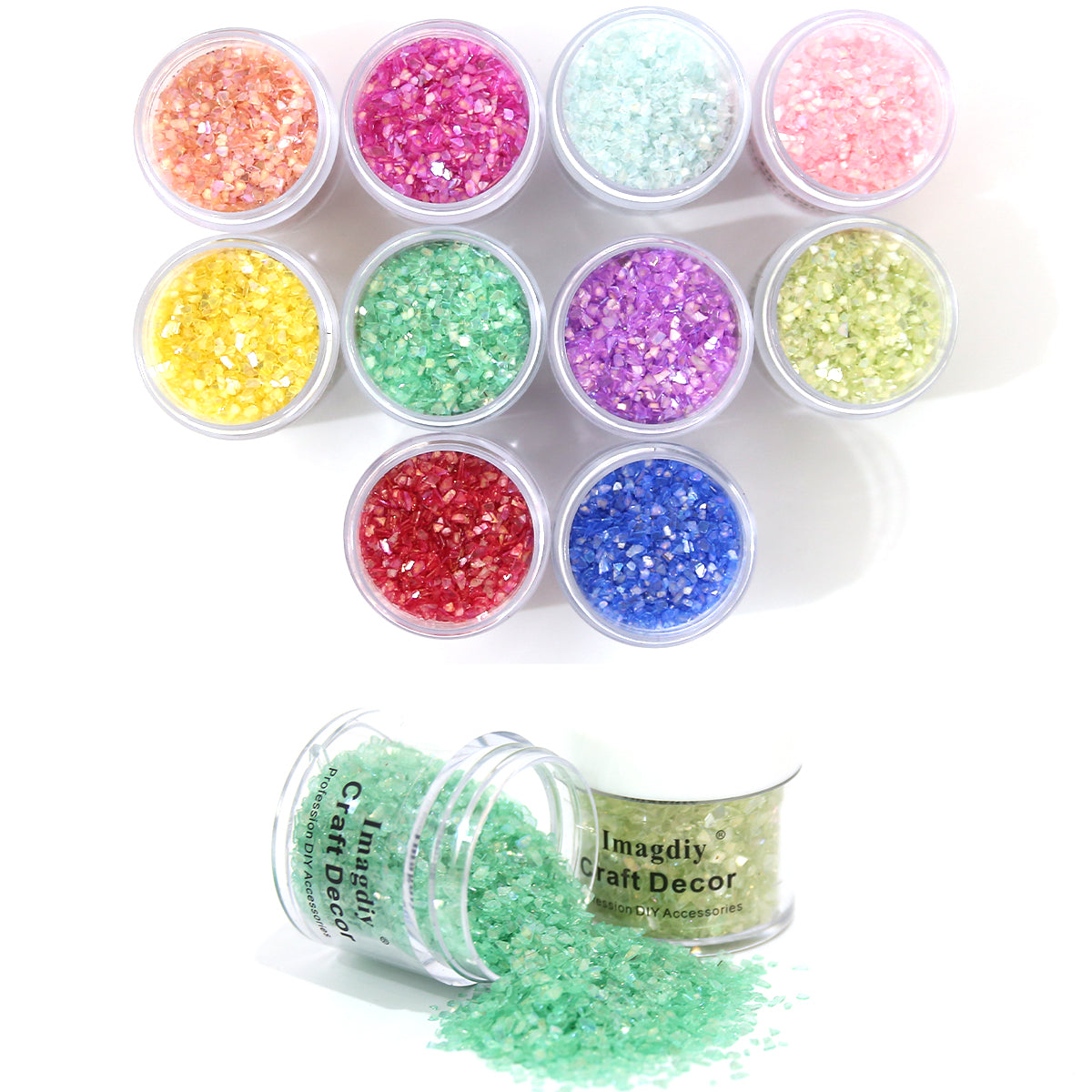 Wholesale Crushed Glass flake iridesent for Resin Art