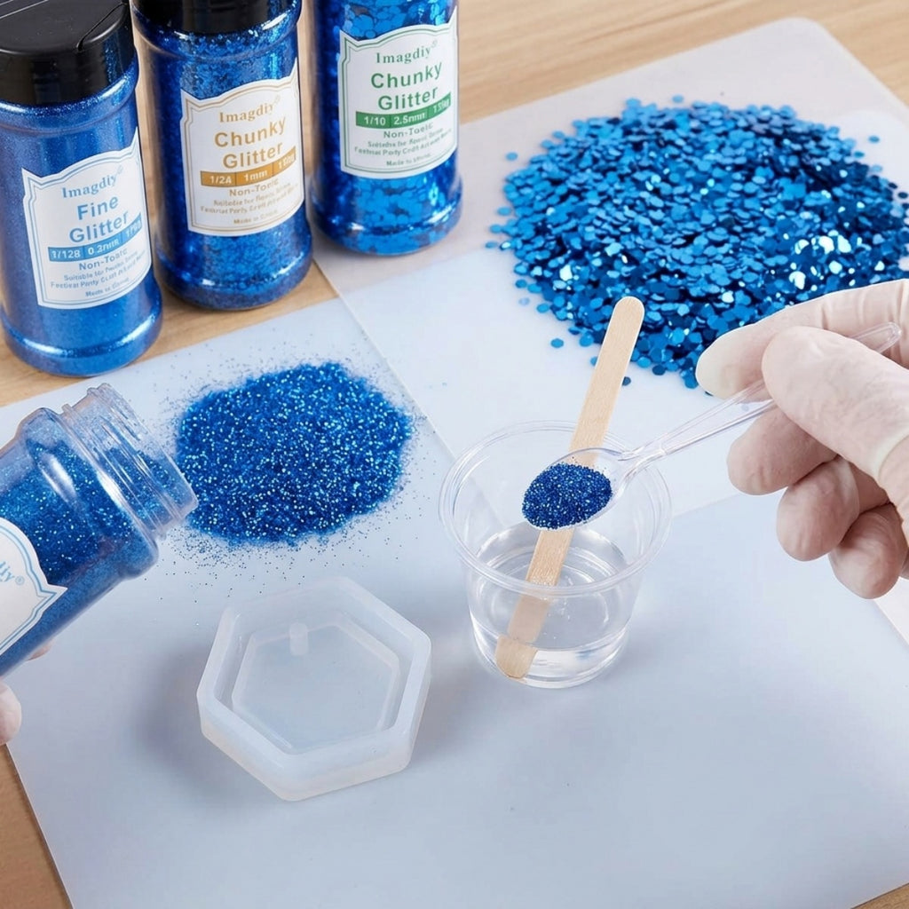 Ultra Sparkle Chunky Glitter Powder for Resin Casting & DIY Decoration Projects
