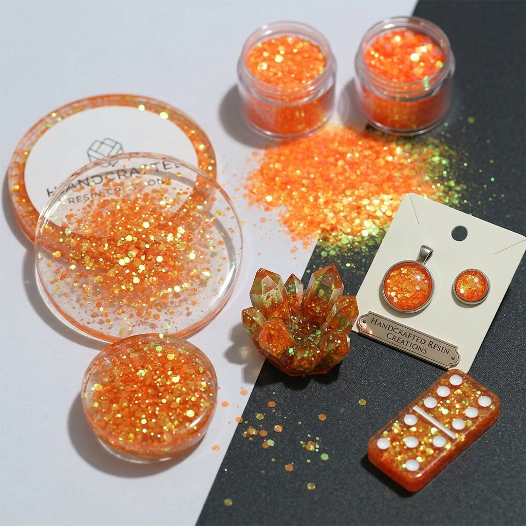 Iridescent Glitter Flakes for Resin Keychains and Custom Color Mix