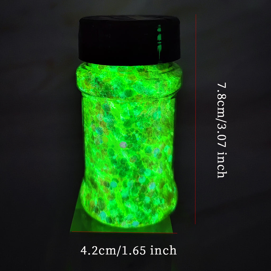 Glow in the Dark Resin Chunky Glitter for Coasters and Keychains