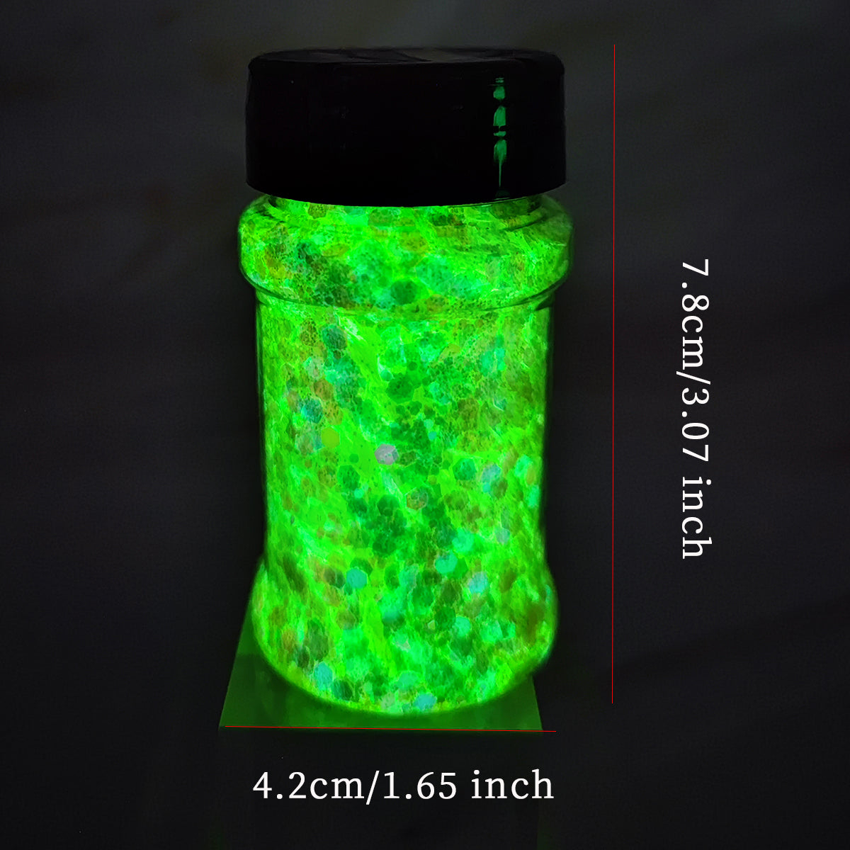Glow in the Dark Resin Chunky Glitter for Coasters and Keychains