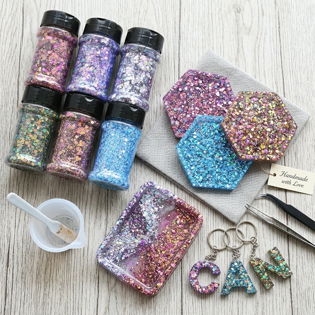 Mixed Glitter Powder Set for Resin Art Supplies and Private Label