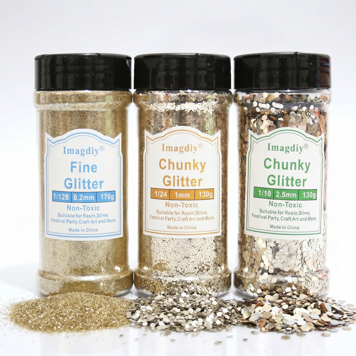 Metallic Chunky Glitter for Epoxy Resin Jewelry & Decorative Art Supplies