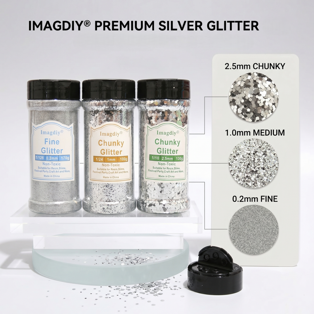 Factory Direct Chunky Glitter for Resin Art | Custom Colors & Bulk Packaging Available