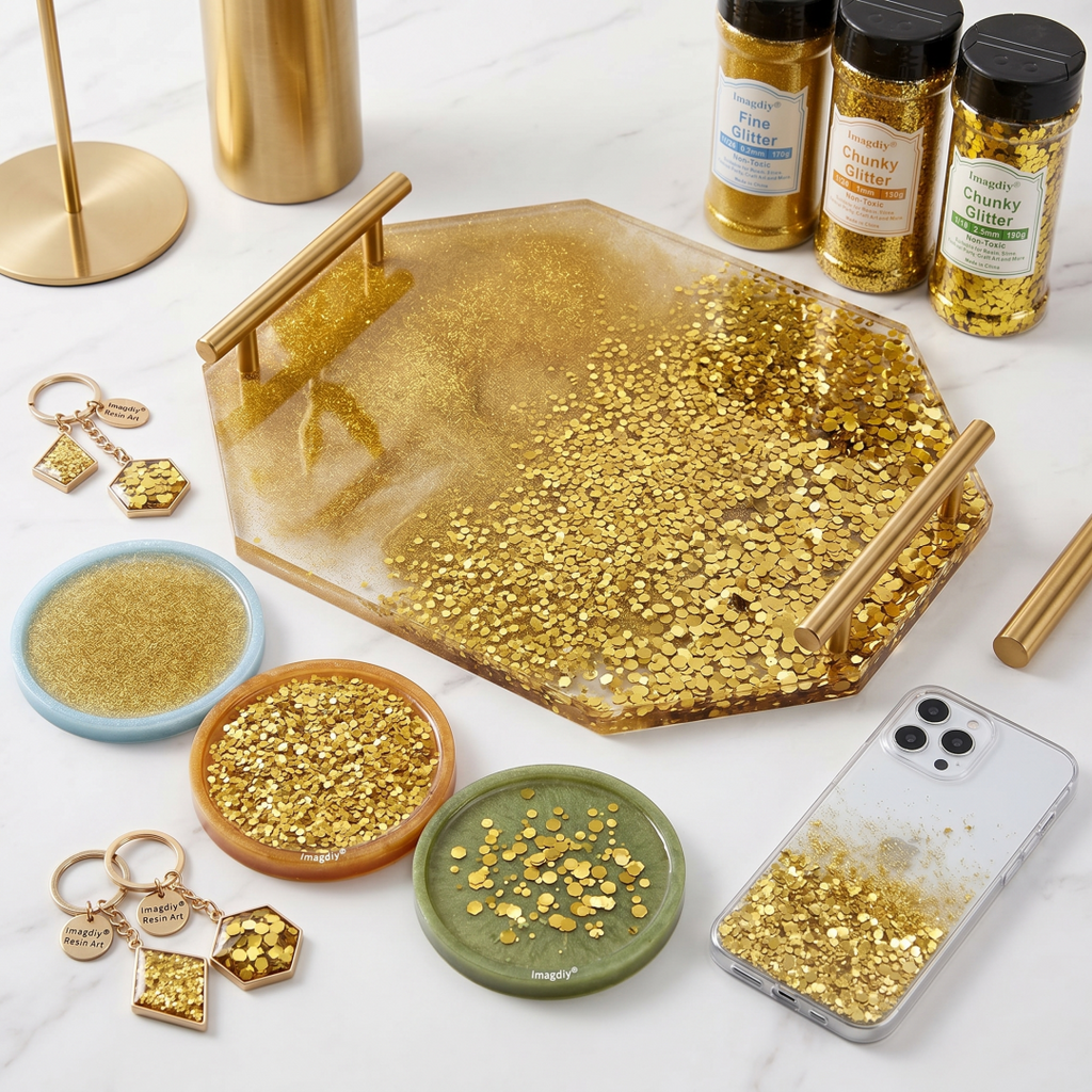 Large Particle Glitter for Resin Jewelry Making | Wholesale Craft Glitter Supplier