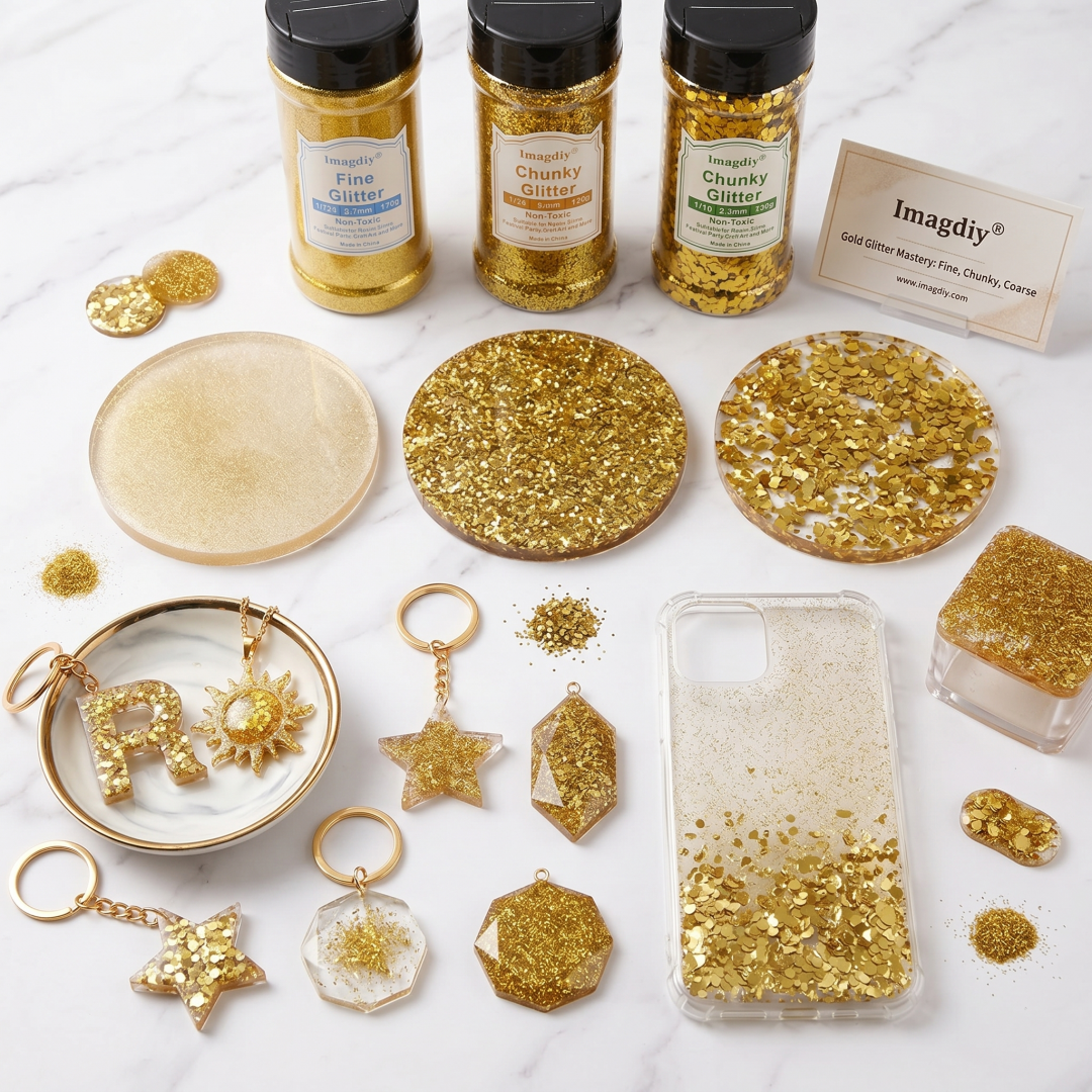 Large Particle Glitter for Resin Jewelry Making | Wholesale Craft Glitter Supplier