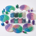 Ocean Mermaid Mica Powder Set of 8 Vibrant Colors for Epoxy Resin Crafts Making Jewelry | Low MOQ