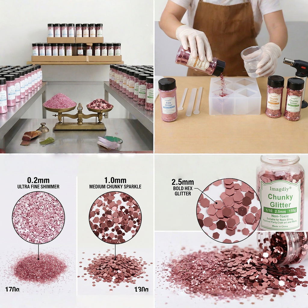Wholesale Chunky Glitter for Epoxy Resin Art | Large Flake Glitter Craft Supplies Factory