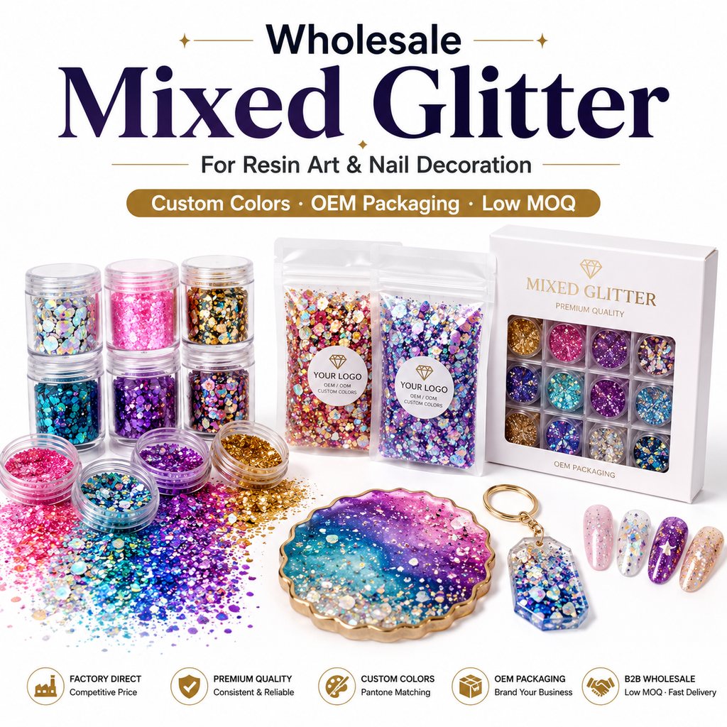 Fine Glitter Powder for Resin Art Supplies with Custom Color Options
