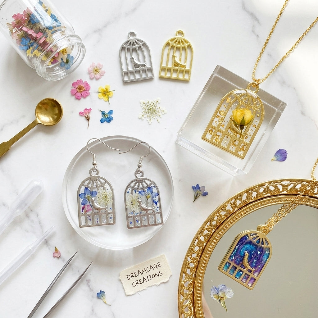 Assorted Shape Metal Bezels for Resin Crafts | Heart Star Moon Pendant Frames Wholesale
