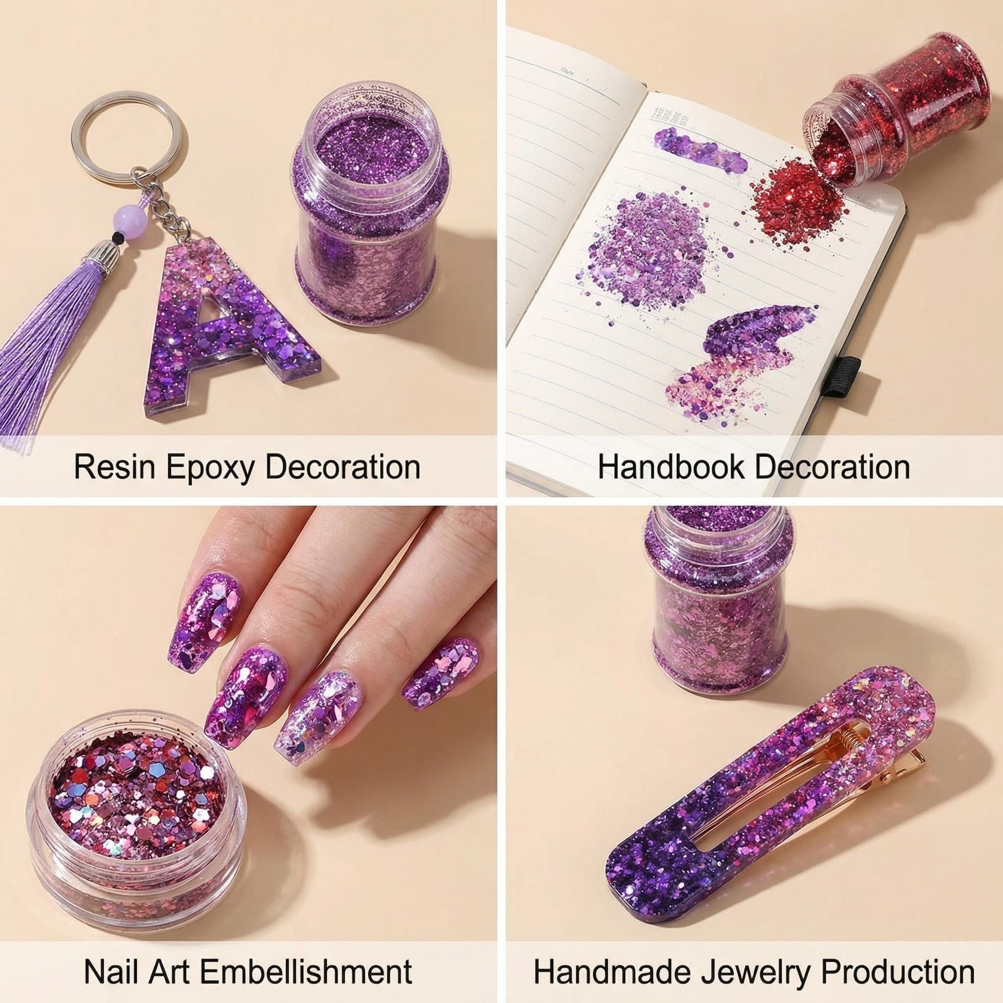 Laser Cut Glitter Flakes for DIY Resin Projects and OEM Service