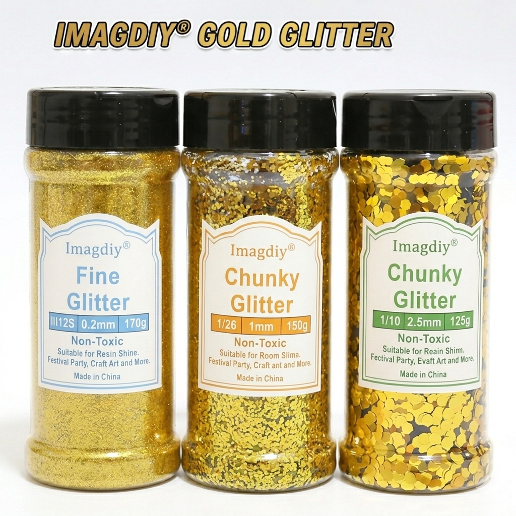 Large Particle Glitter for Resin Jewelry Making | Wholesale Craft Glitter Supplier