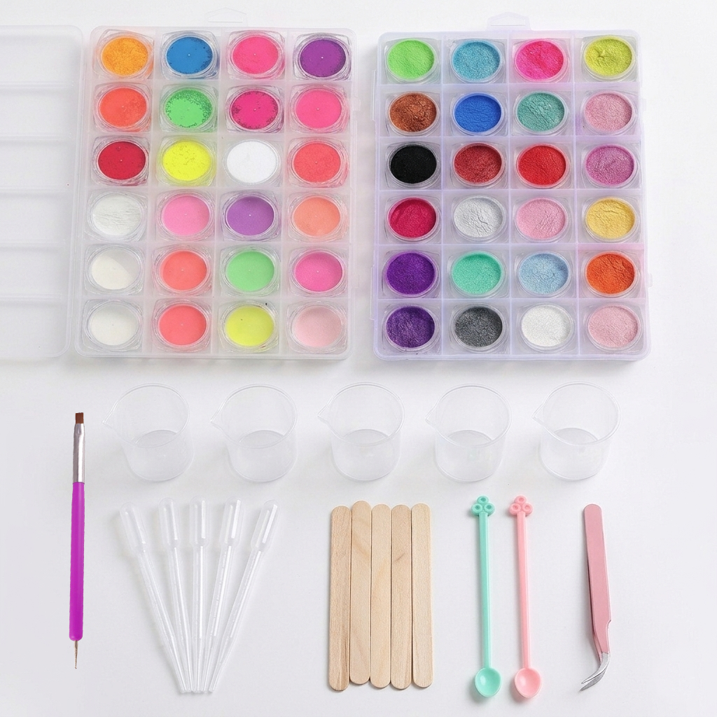 Colorful Mica Powder Set for Epoxy Resin and DIY Craft Kits
