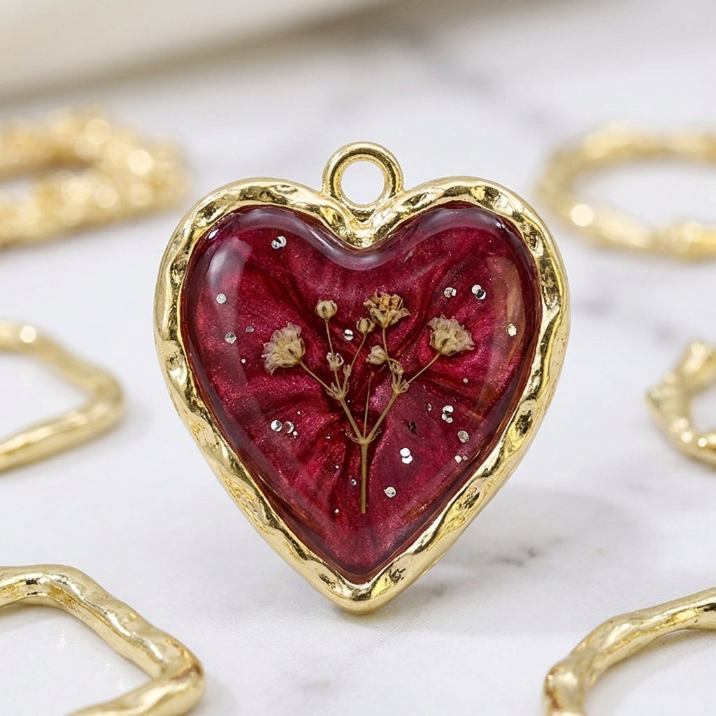 Gold Metal Bezel Frames for Resin Art Pendants | Jewelry Making Supplies Wholesale JS071