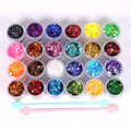 24PCS Holographic Chunky Glitter for Resin Coasters with Wholesale Pricing