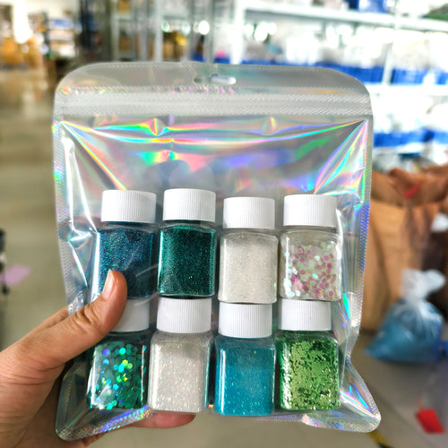 8‑Color Mermaid Iridescent Glitter Set – Resin Jewelry Additives | Wholesale & OEM