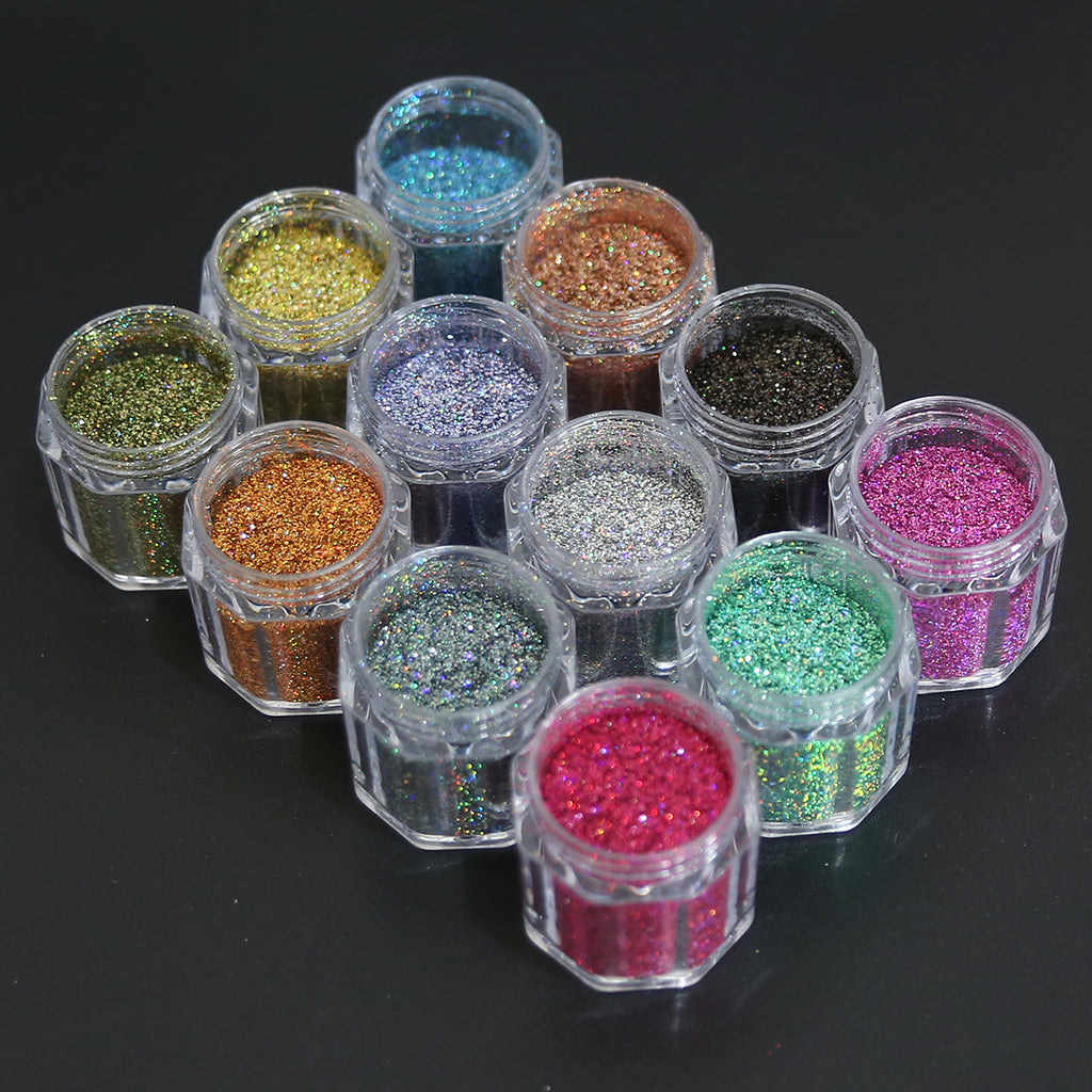 Rainbow Glitter Mix for Epoxy Resin Decorations and Custom Packaging