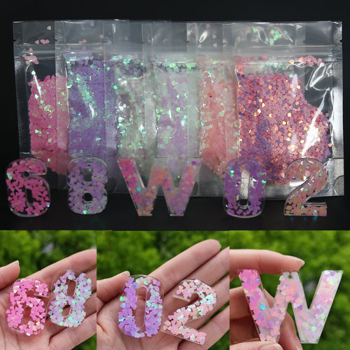 30g Sukrua theme Shaped Glitter Sequins for Resin Art OEM Packaging Available