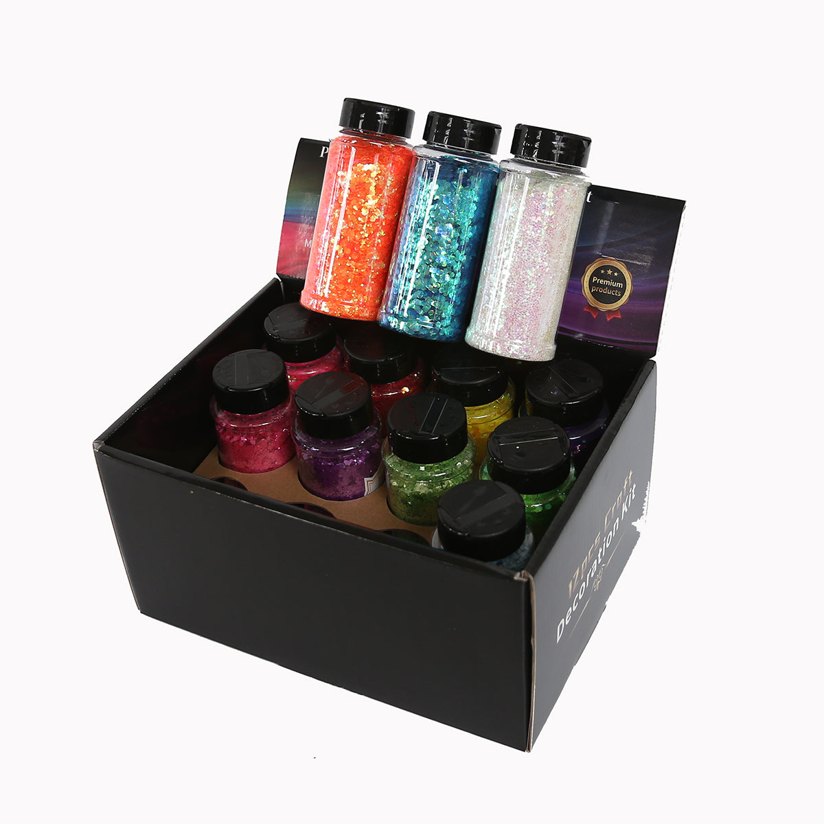 Iridescent Glitter with Hight Grade Box Mix for Resin Jewelry and Keychains