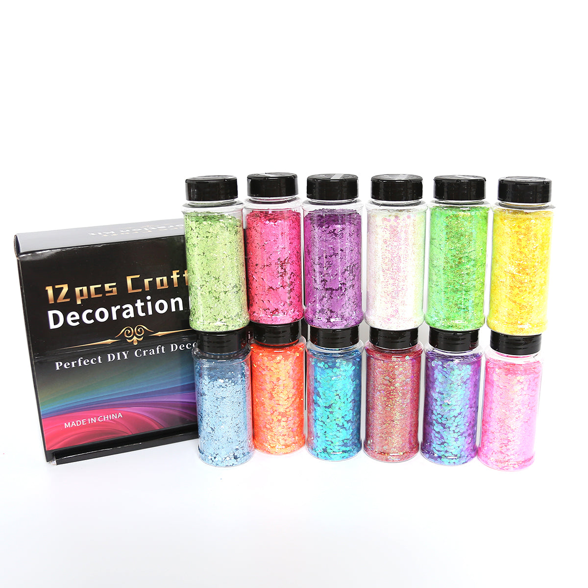 Iridescent Glitter with Hight Grade Box Mix for Resin Jewelry and Keychains
