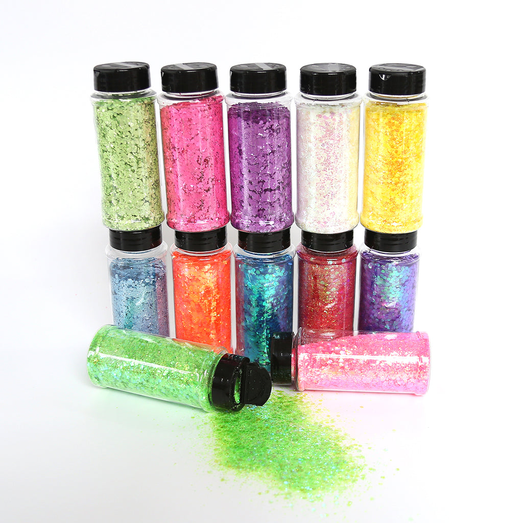 Iridescent Glitter with Hight Grade Box Mix for Resin Jewelry and Keychains