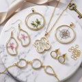 Vintage Metal Bezels for Resin Crafts | Empty Pendant Frames for DIY Jewelry Projects JS072