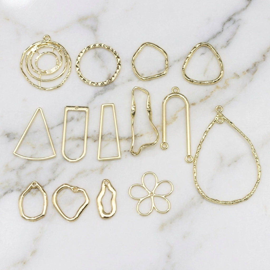 Wholesale Resin Jewelry Bezels | Metal Pendant Frames for Handmade Jewelry Making JS073