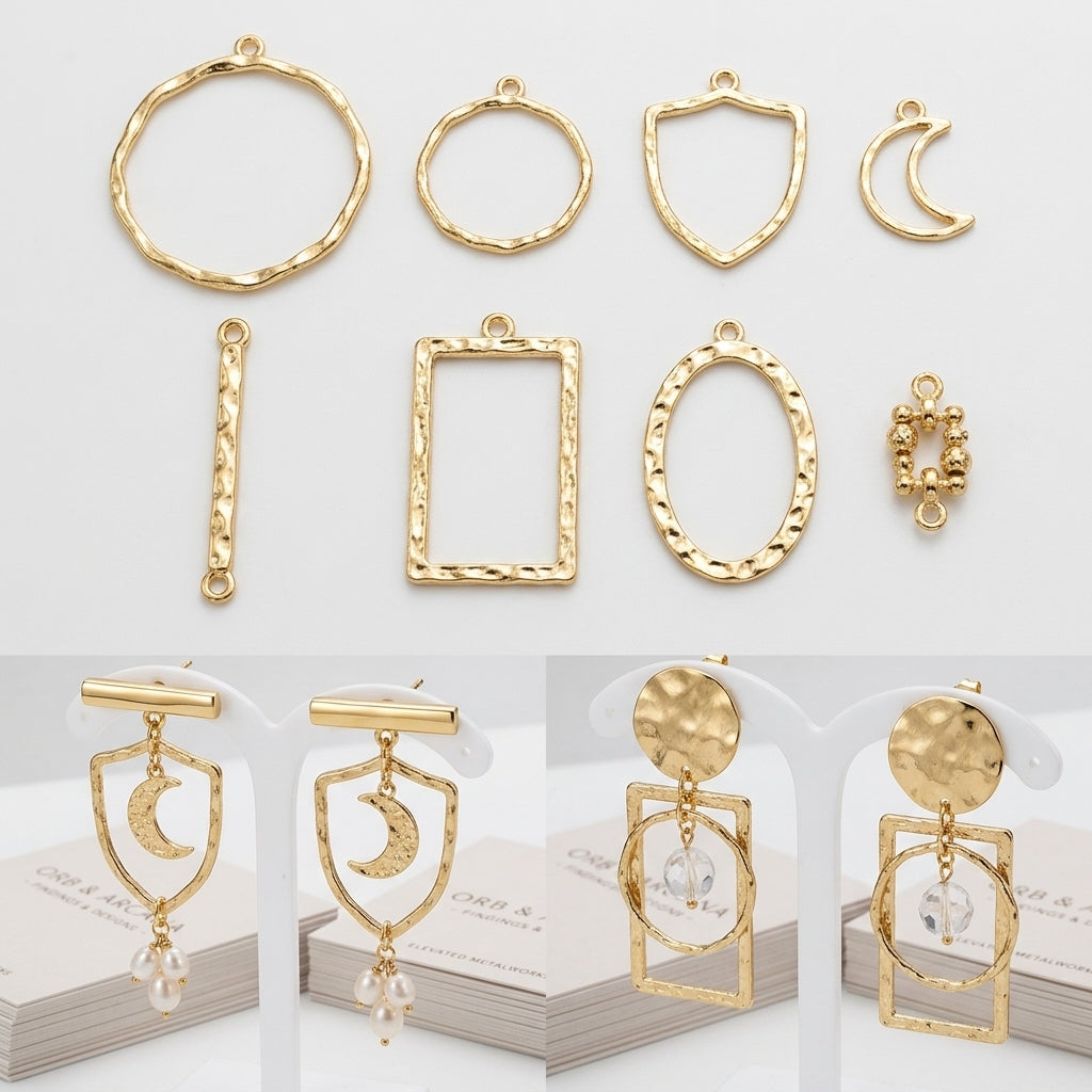 Metal Bezels for Resin Casting | DIY Jewelry Frame Supplies Bulk Wholesale JS076