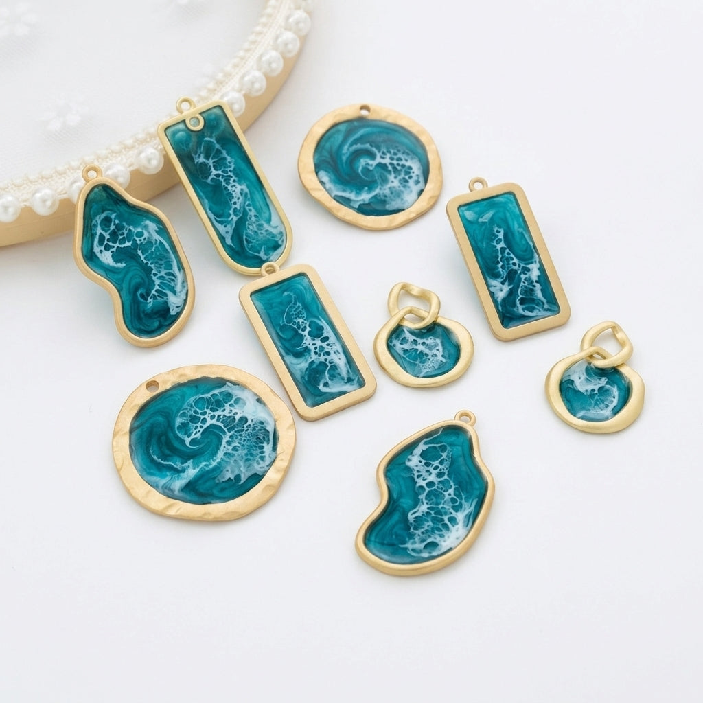 Mixed Shape Metal Bezels for Resin Art | Pendant Frame Blanks Factory Direct Supply JS078