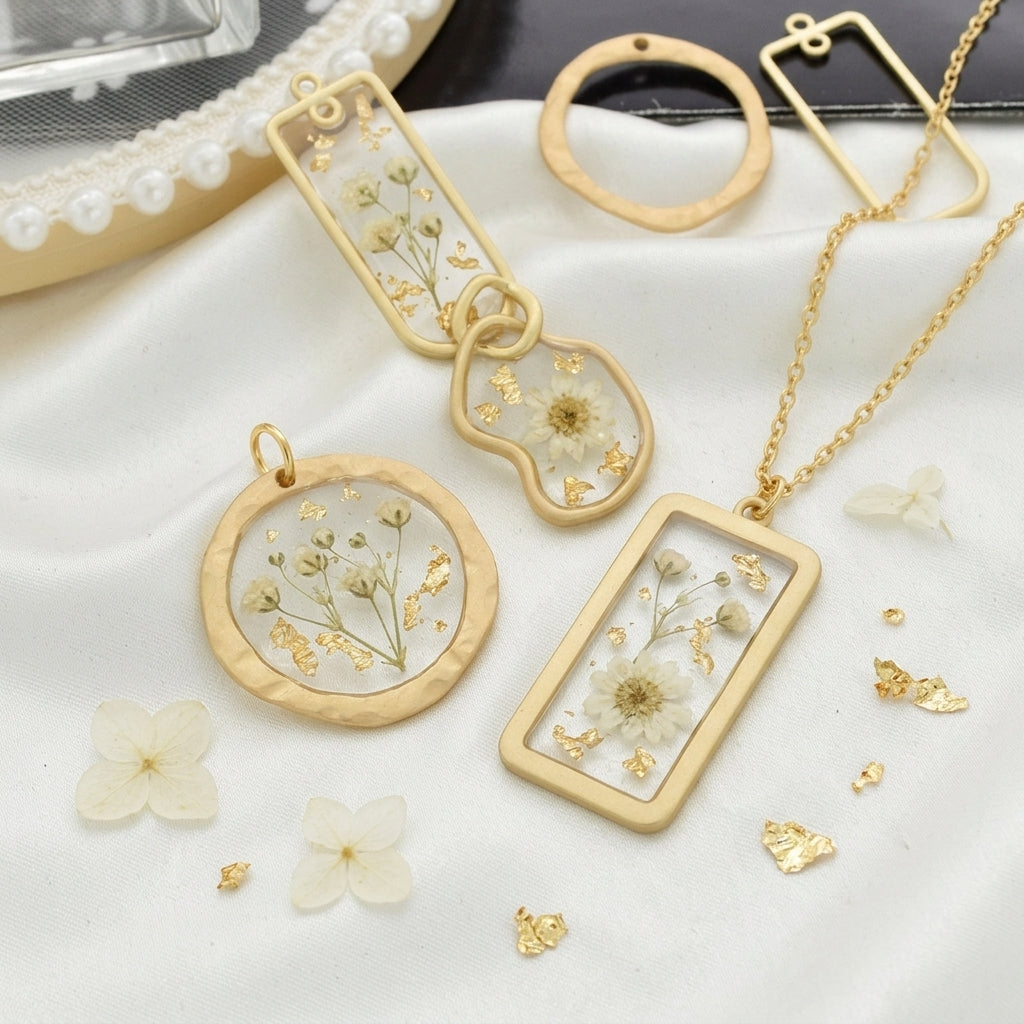 Mixed Shape Metal Bezels for Resin Art | Pendant Frame Blanks Factory Direct Supply JS078