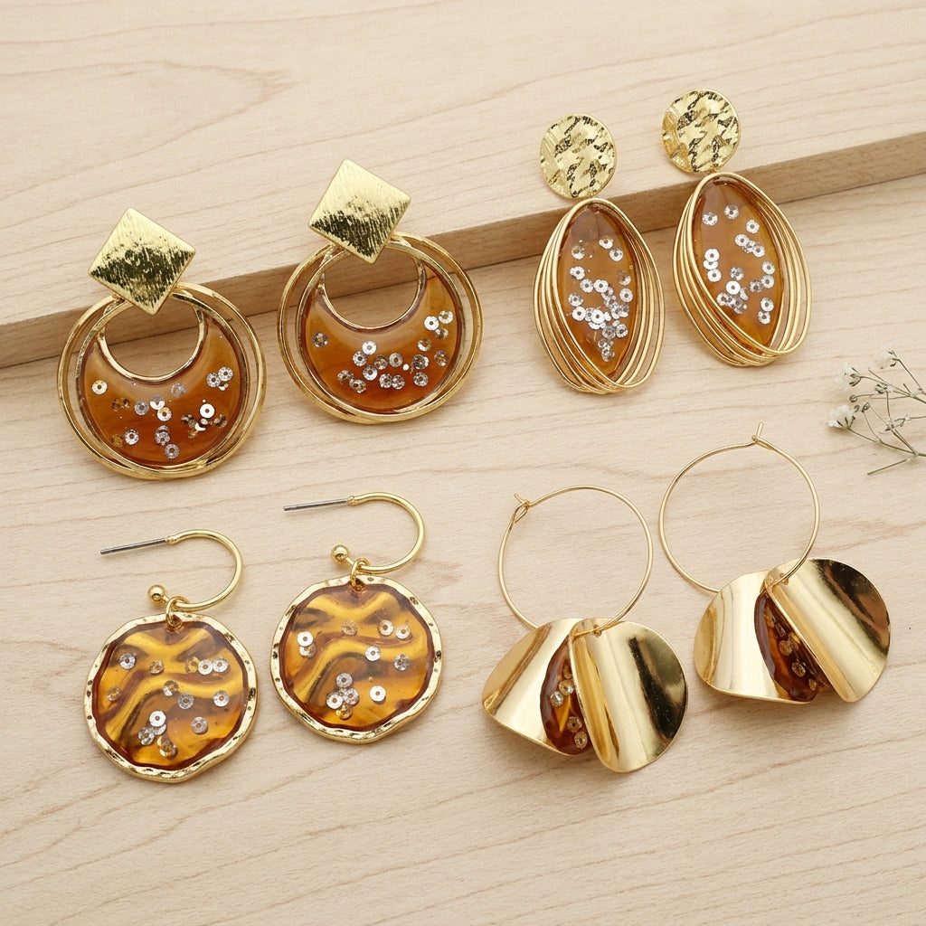 Gold Silver Black Metal Bezels for Resin Jewelry | Custom Packaging Wholesale Supplier JS079