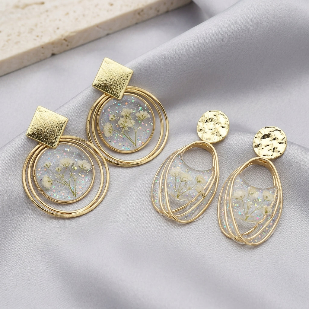 Gold Silver Black Metal Bezels for Resin Jewelry | Custom Packaging Wholesale Supplier JS079
