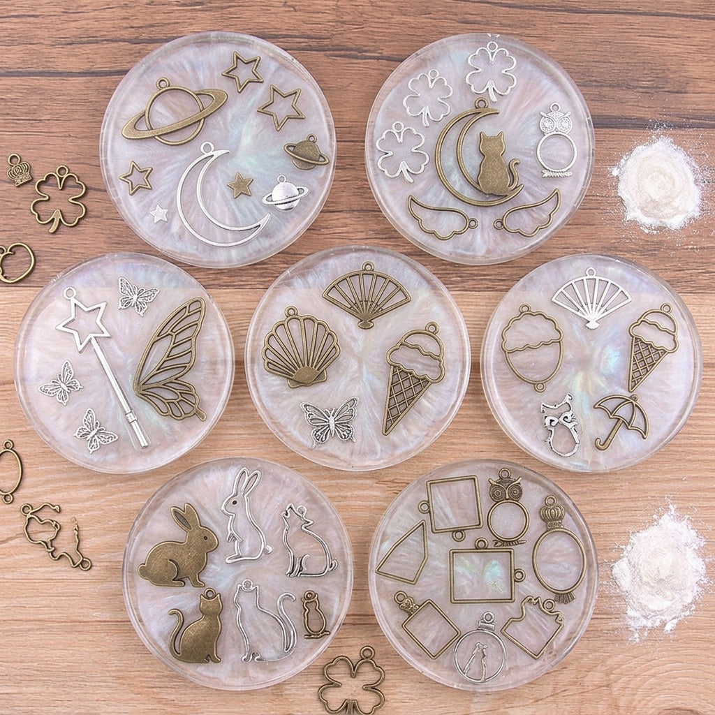 Wholesale Empty Metal Pendant Frames | Resin Casting Jewelry Components Supplier JS081