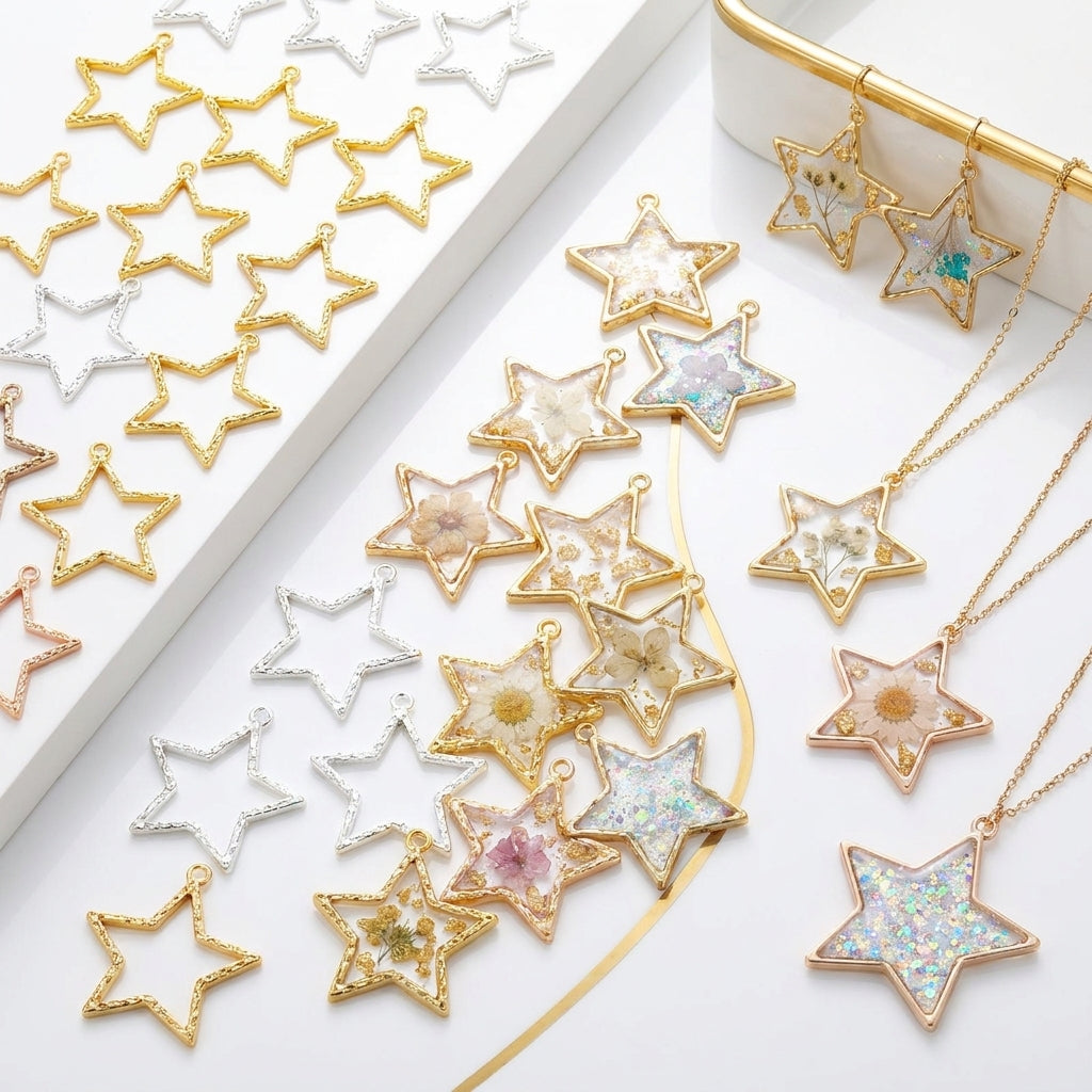 Custom Color Metal Bezels for Resin Art | Jewelry Supply Manufacturer JS114