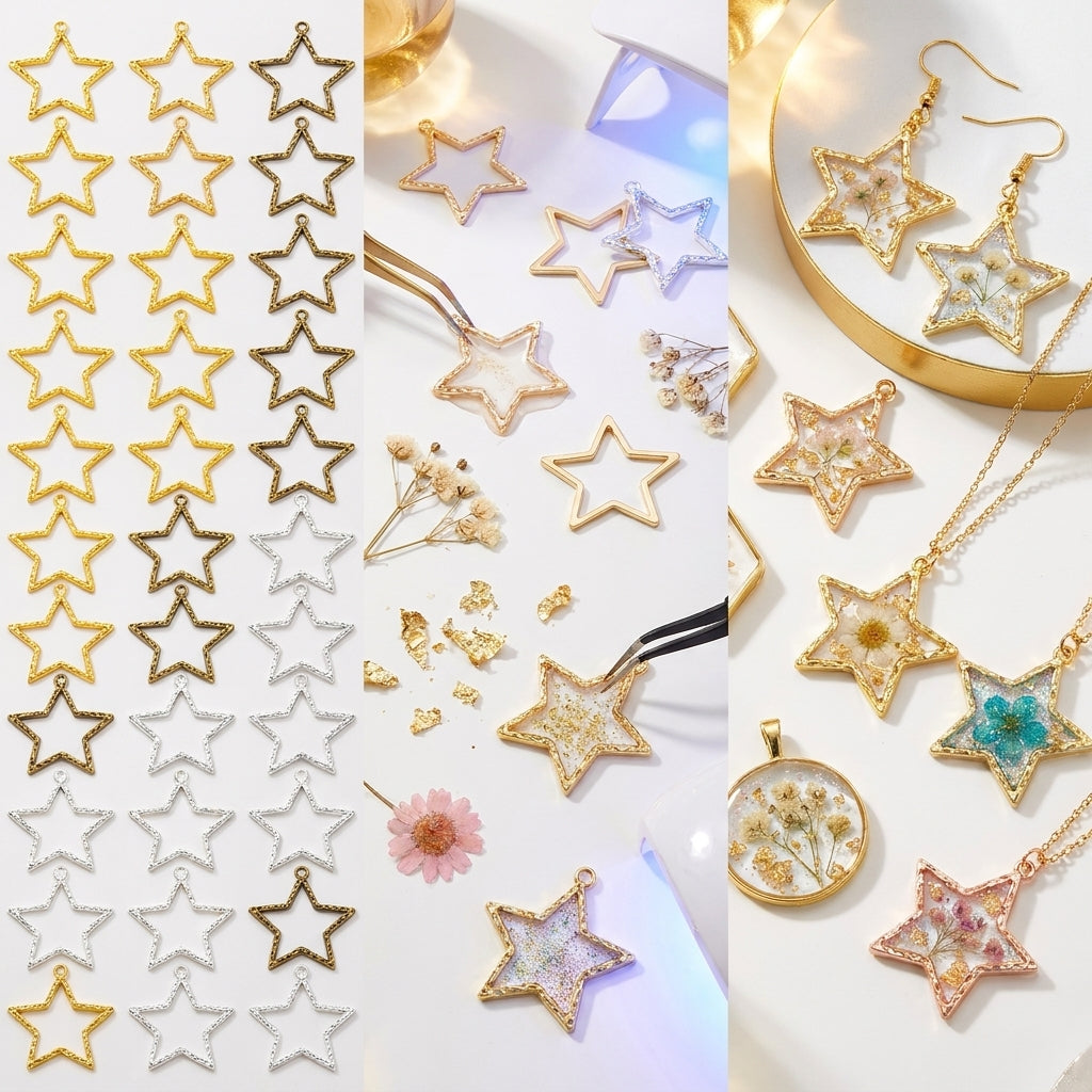 Custom Color Metal Bezels for Resin Art | Jewelry Supply Manufacturer JS114