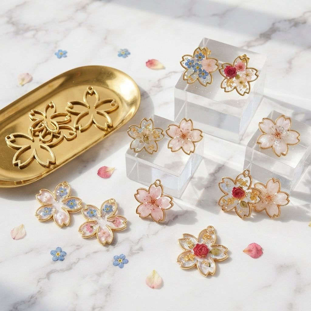 Gold Metal Pendant Bezels for Resin Casting Crafts | Wholesale Jewelry Making Supplies JS117