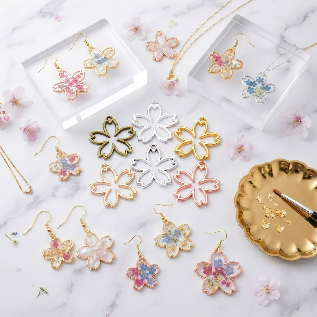 Gold Metal Pendant Bezels for Resin Casting Crafts | Wholesale Jewelry Making Supplies JS117