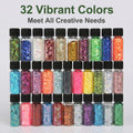 Wholesale 32 Colors Glitter Set for Epoxy Resin Art & DIY Crafts