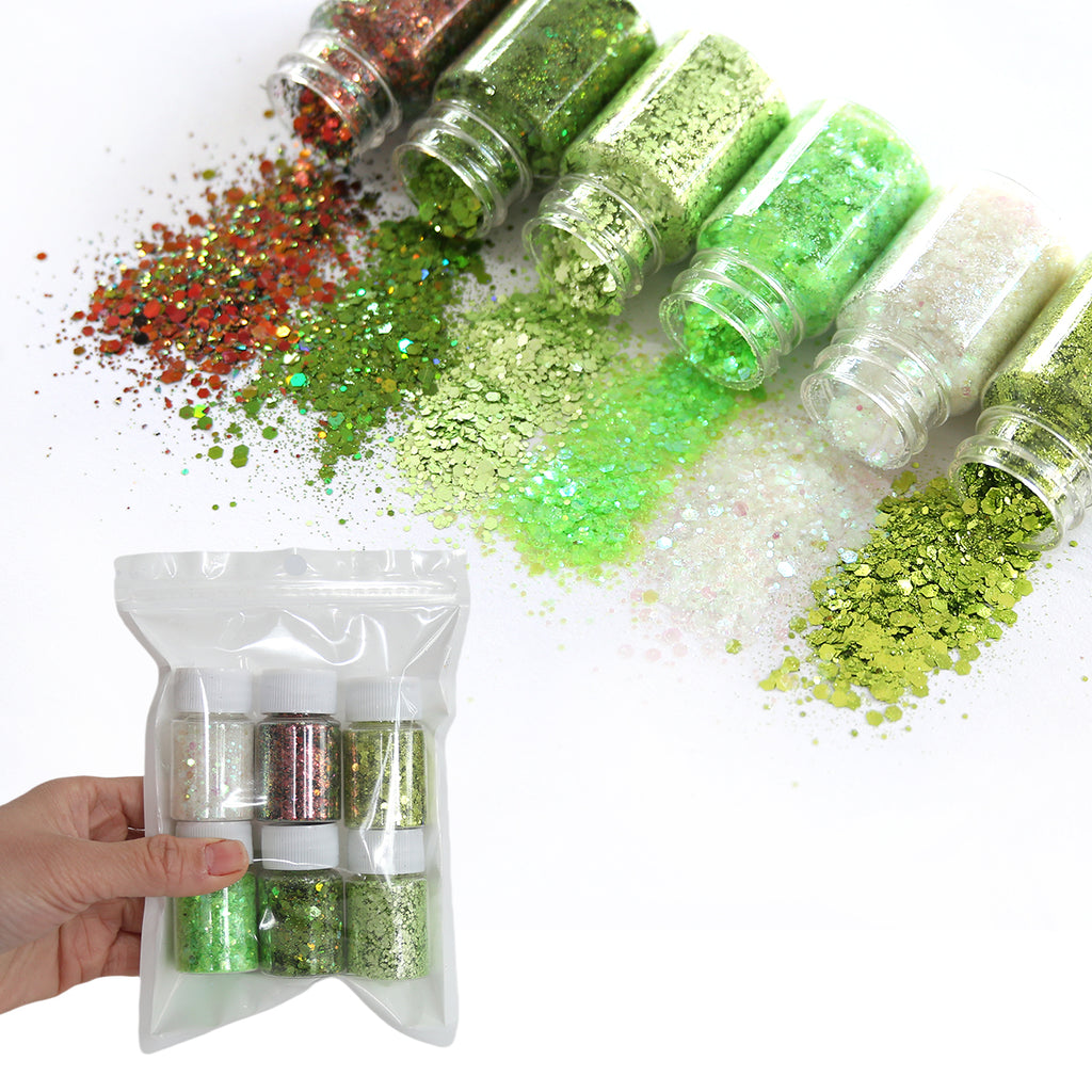 Holographic Glitter Flakes for Resin Art & Nail Decoration