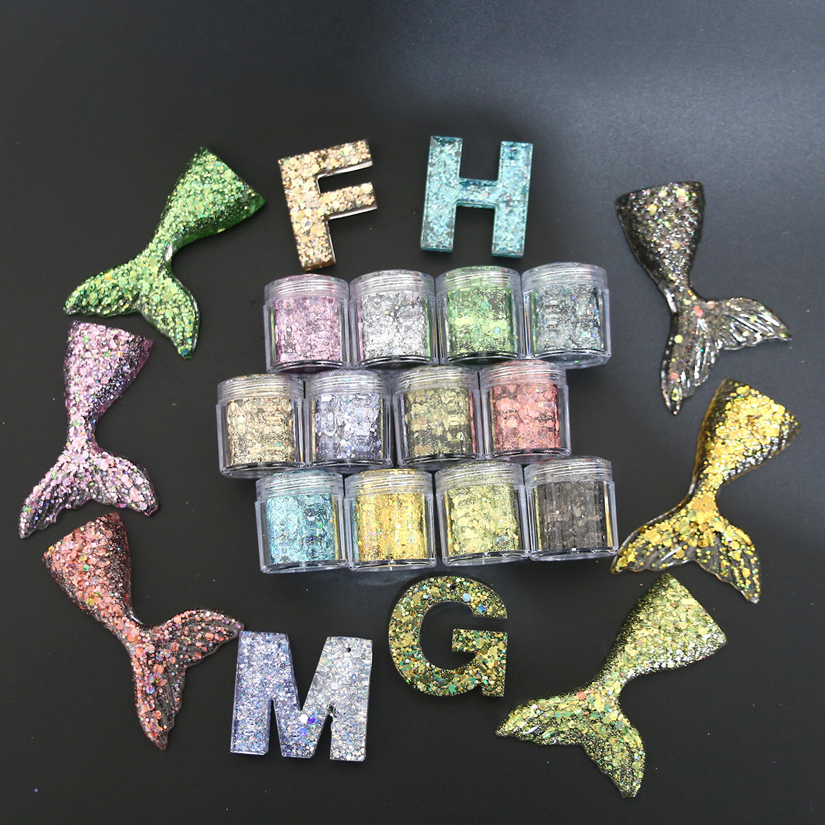 Metallic Glitter Flakes for Handmade Resin Products and Factory Supply