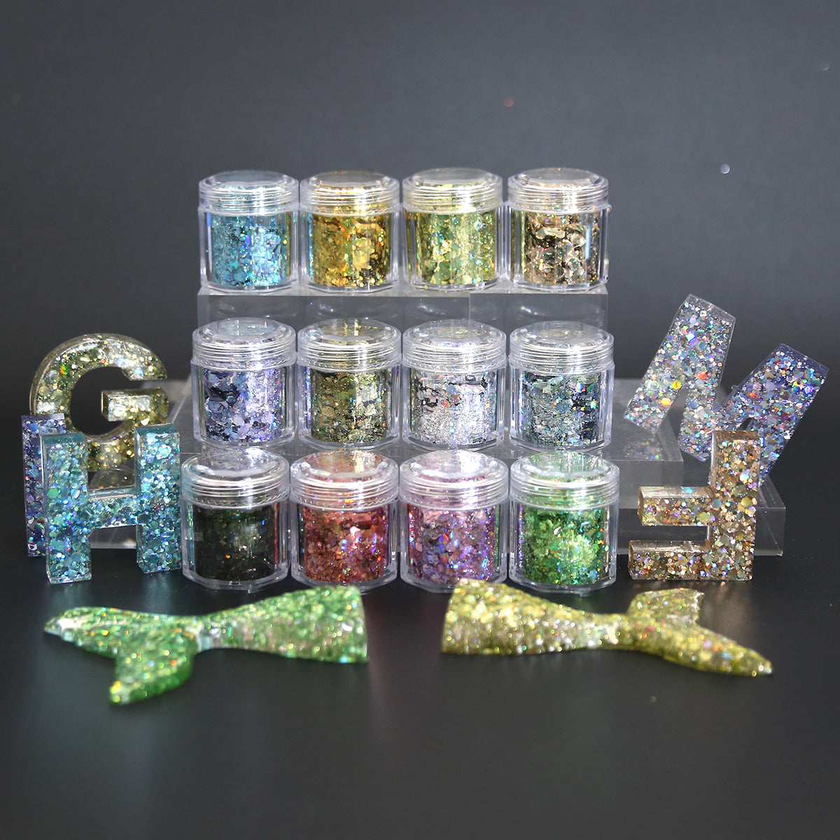 Metallic Glitter Flakes for Handmade Resin Products and Factory Supply