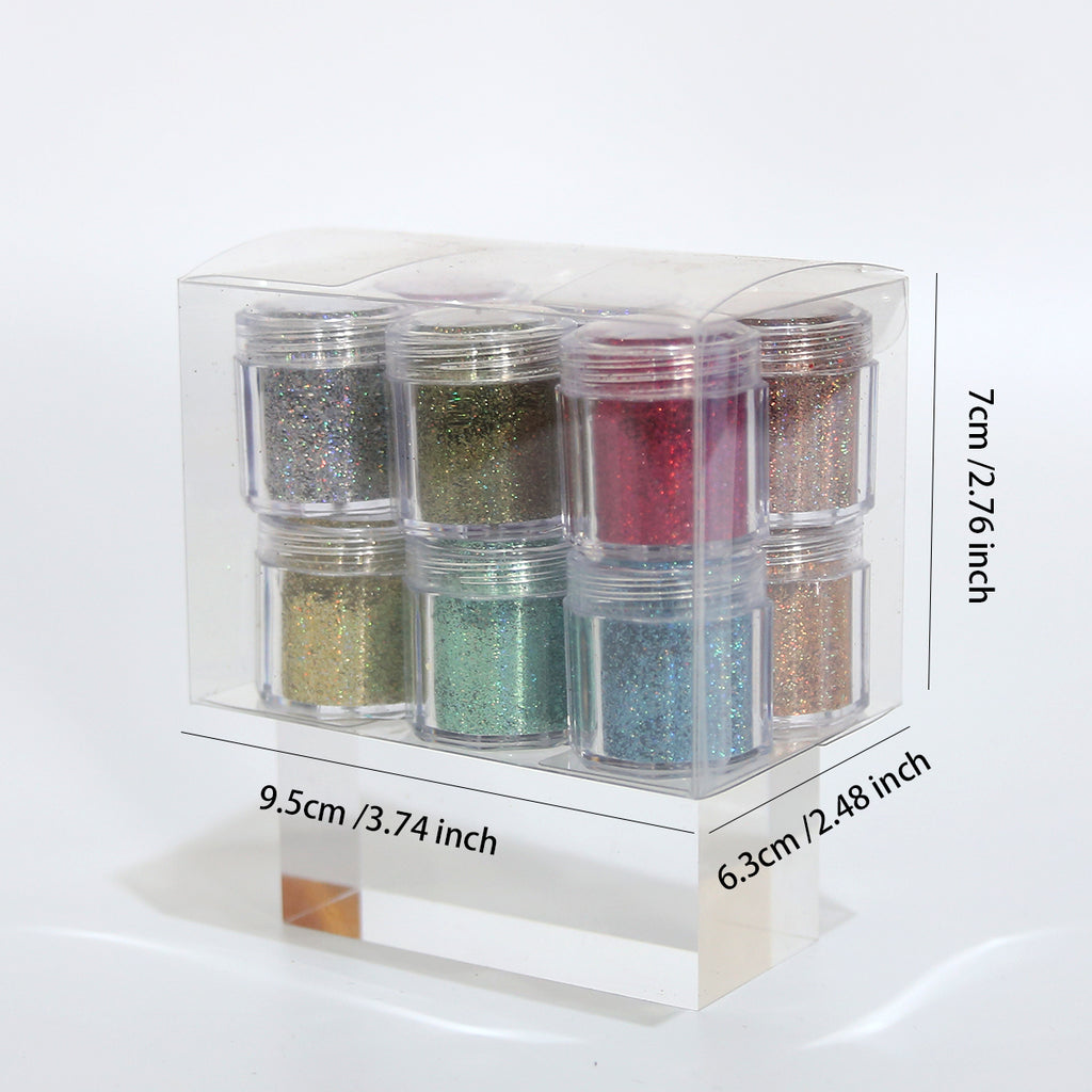 Rainbow Glitter Mix for Epoxy Resin Decorations and Custom Packaging