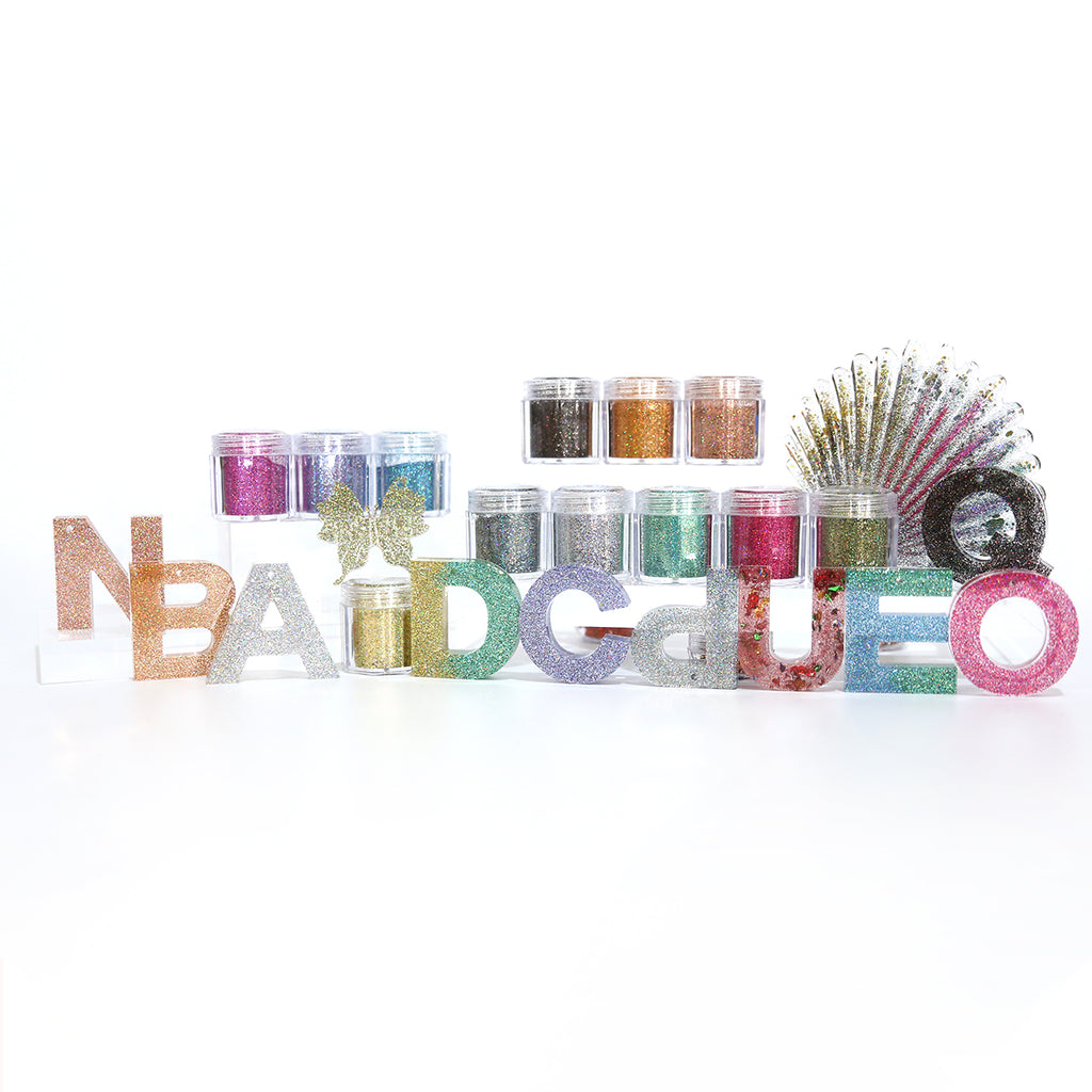 Rainbow Glitter Mix for Epoxy Resin Decorations and Custom Packaging