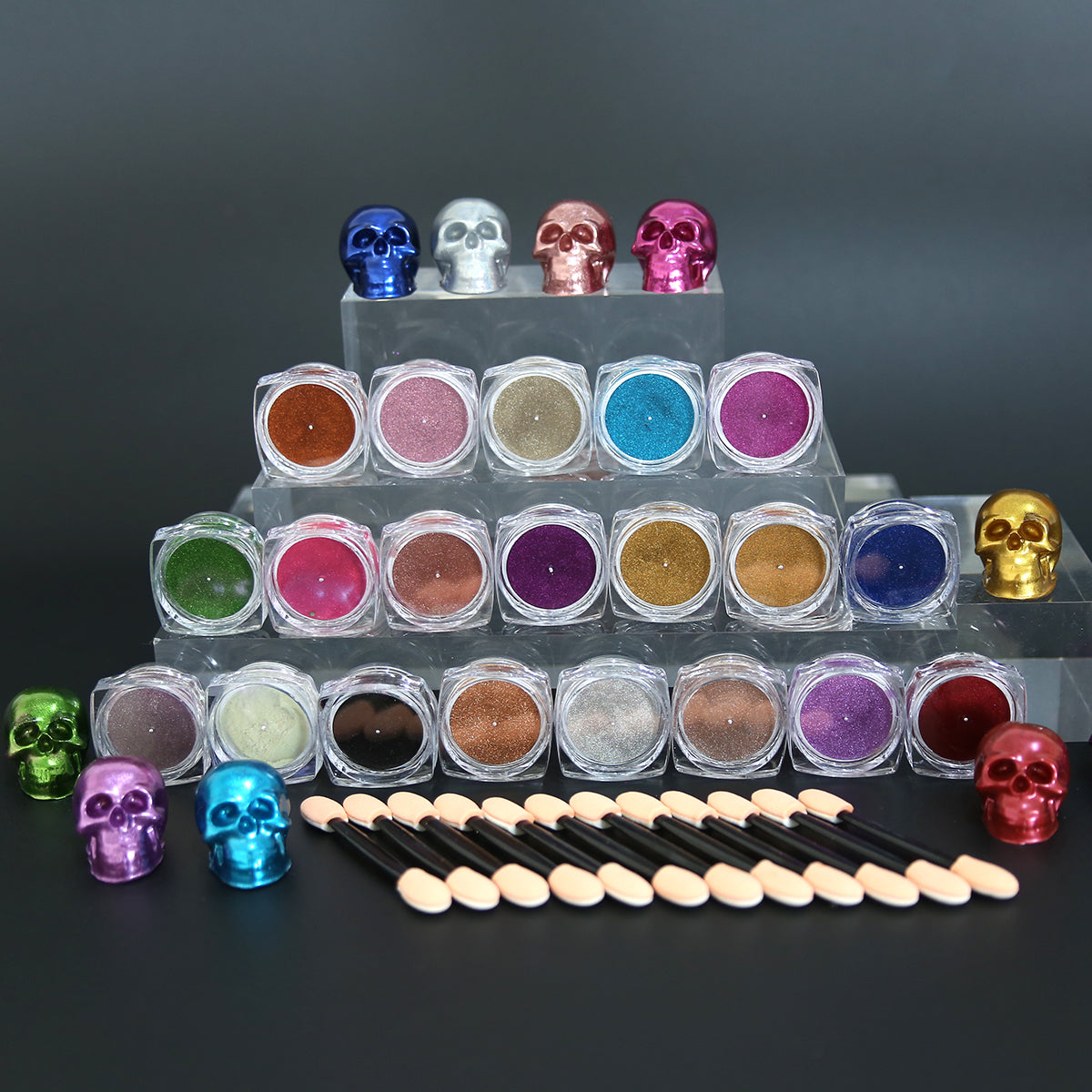 20 Colors Chrome Pigment Powder Set for Resin Crafts and DIY Projects