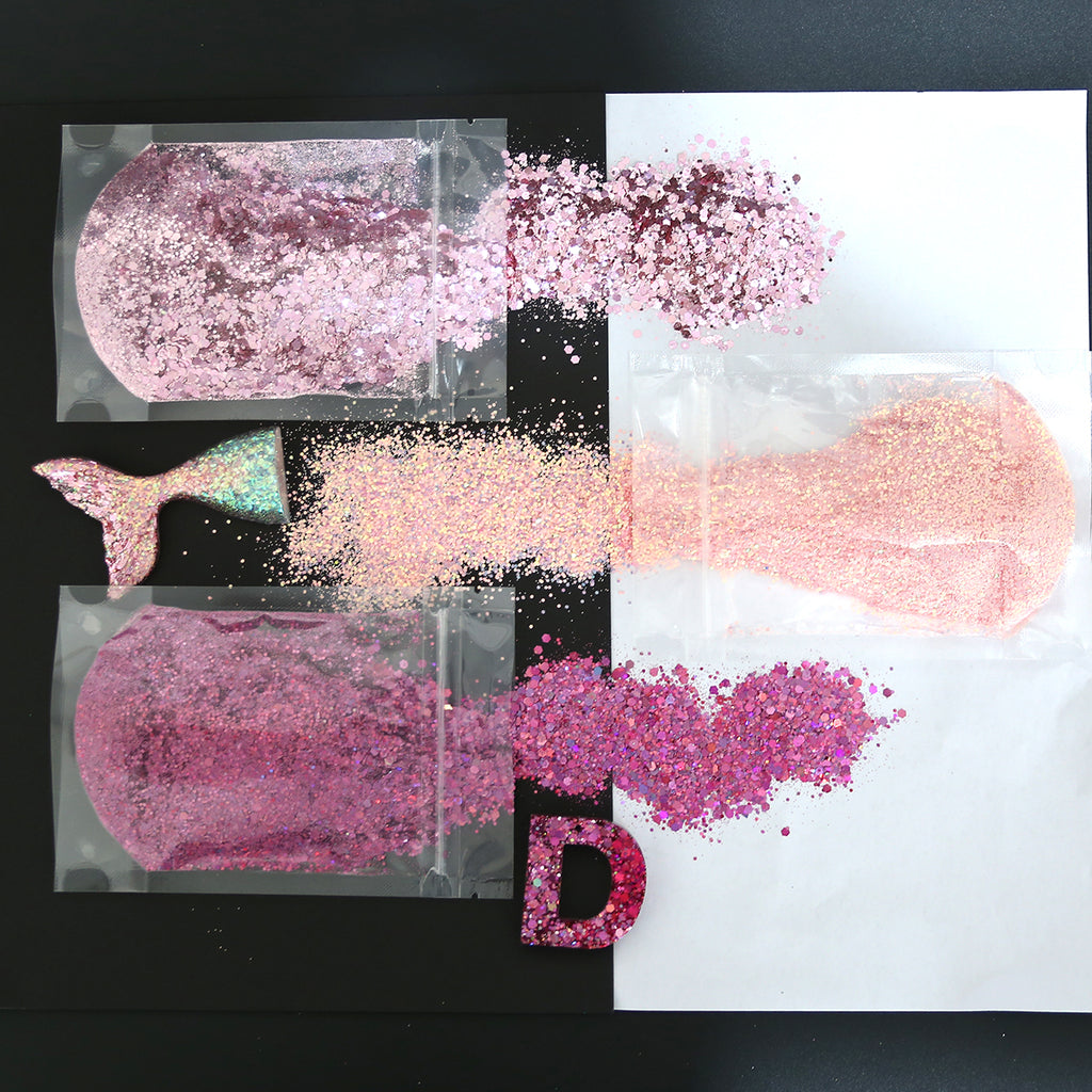 6pcs Holographic Glitter set Flakes for Epoxy Resin Crafts with OEM Packaging