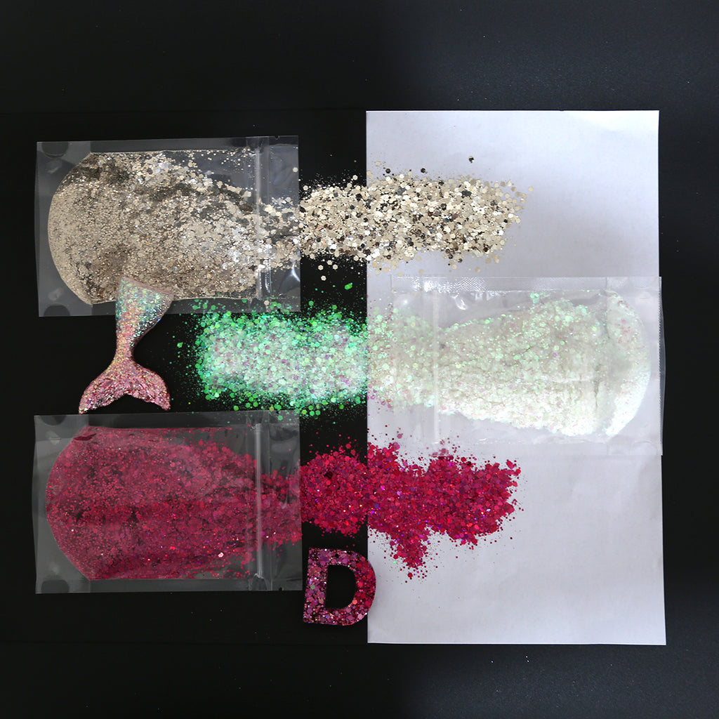 6pcs Holographic Glitter set Flakes for Epoxy Resin Crafts with OEM Packaging